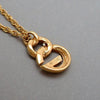 Authentic Vintage Givenchy necklace chain G Letter logo rhinestone