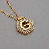 Authentic Vintage Givenchy necklace chain G letter logo rhinestone
