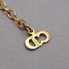 Authentic Vintage Christian Dior necklace chain CD logo heart