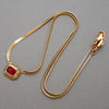 Authentic Vintage Givenchy necklace chain red stone rhinestone