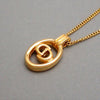 Authentic Vintage Christian Dior necklace chain CD logo hoop