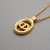 Authentic Vintage Christian Dior necklace chain CD logo hoop