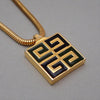 Authentic Vintage Givenchy necklace chain 4G logo black