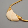 Authentic Vintage Givenchy necklace chain semicircle shell white