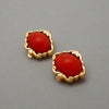 Authentic Vintage Givenchy earrings red stone