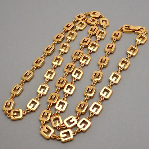 Authentic Vintage Givenchy necklace chain G logo long