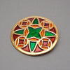 Authentic Vintage Givenchy pin brooch red green stones