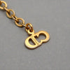 Authentic Vintage Christian Dior necklace chain heart CD logo rhinestone