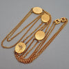 Authentic Vintage Givenchy necklace chain black gold medal long