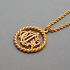 Authentic Vintage Christian Dior necklace chain CD logo rope pendant