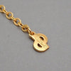 Authentic Vintage Christian Dior necklace chain CD logo rhinestone