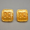 Authentic Vintage Givenchy clip on earrings 4G logo large