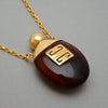 Authentic Vintage Givenchy necklace chain 4G logo Perfume bottle brown