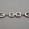 Authentic Vintage Givenchy necklace chain G logo link long silver