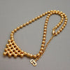 Authentic Vintage Christian Dior necklace chain ball chain CD rhinestone