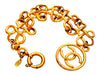 Authentic Vintage Chanel bracelet twisted chain CC logo round
