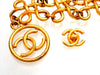 Authentic Vintage Chanel bracelet twisted chain CC logo round