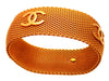 Authentic Vintage Chanel bracelet Gold knitted chain CC logo