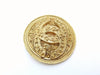 Authentic vintage Chanel pin brooch gold CC round large
