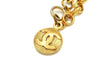 Authentic Vintage Chanel cuff bracelet bangle gold CC round chain