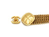 Authentic Vintage Chanel cuff bracelet bangle 4 chains gold rhombus
