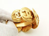 Authentic Vintage Chanel cuff bracelet bangle 7 gold CC round