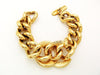 Authentic Vintage Chanel cuff bracelet bangle gold CC logo large chain