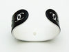 Chanel cuff bracelet white CC black plastic Authentic