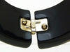 Vintage Chanel cuff bracelet COCO No.5 camellia silver black
