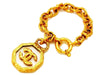 Vintage Chanel bracelet CC logo clear round