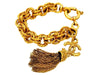 Vintage Chanel bracelet CC logo fringe tassel