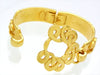 Vintage Chanel cuff bracelet CC logo flower