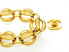 Vintage Chanel bracelet quilted hoops