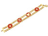 Vintage Chanel bracelet CC logo red medals