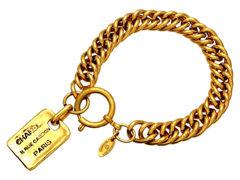 Vintage Chanel bracelet 31 Rue Cambon dog tag