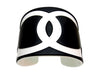 Vintage Chanel bracelet large CC logo black white