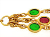 Vintage Chanel bracelet red and green stones