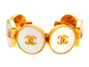Vintage Chanel bracelet CC logo white round round
