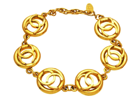 Vintage Chanel bracelet CC logo round
