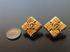 Authentic vintage Chanel earrings gold CC rhombus large
