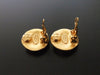 Authentic vintage Chanel earrings gold CC round small