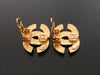 Authentic vintage Chanel earrings gold CC small