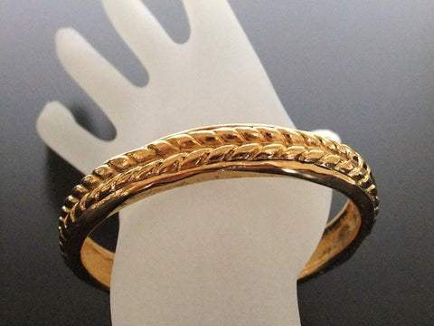 Authentic Vintage Chanel cuff bracelet bangle gold