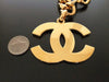 Authentic Vintage Chanel belt necklace large chain huge CC pendant