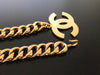 Authentic Vintage Chanel belt necklace large chain huge CC pendant