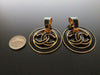 Authentic vintage Chanel earrings swing black CC large