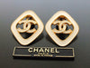 Authentic vintage Chanel earrings white CC quad