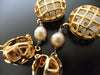 Authentic vintage Chanel earrings gold swing pearl huge
