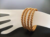 Authentic Vintage Chanel cuff bracelet bangle gold 4 twisted