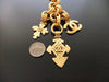 Authentic vintage Chanel necklace chain belt gold CC 3 pendants huge